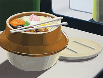 色彩構成  「お弁当」をテーマに構成／B3サイズ