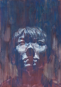 有色下地デッサン「自画像」／B2サイズ