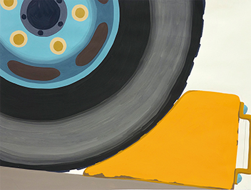 色彩構成 「斜め」をテーマに構成／B3サイズ