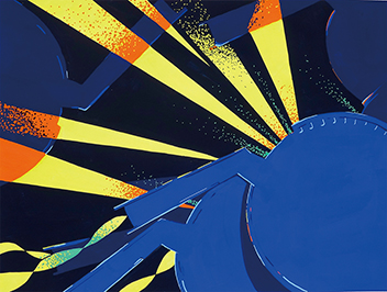 色彩構成 「ホイッスル」をモチーフに構成／B3サイズ