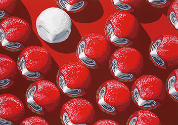 色彩構成 「混ざる・交じる」をテーマに構成／B3サイズ