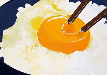 色彩構成 「混ぜる」をテーマに構成／B3サイズ