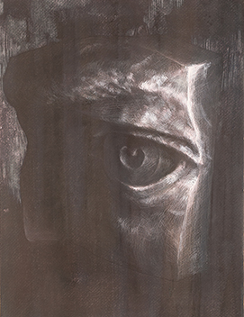 有色下地デッサン「目（石膏）」／B3サイズ