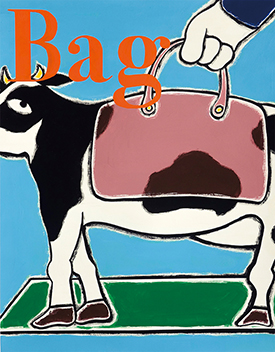 色彩構成 テーマ「鞄」と文字「Bag」を構成／B3サイズ