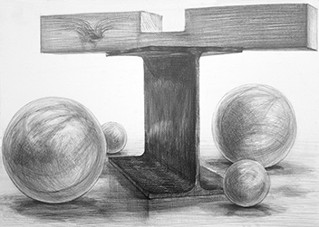 鉛筆デッサン［静物］／B2サイズ