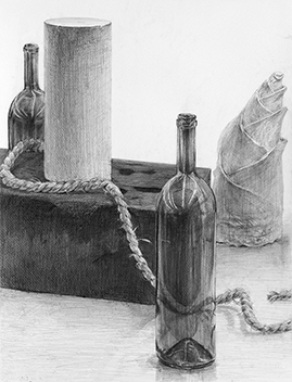 静物デッサン／鉛筆