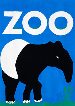 デザイン科実習「平面構成：動物園のポスター」