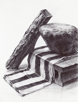 ボールペンによる静物デッサン