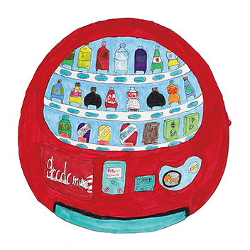 デザイン・工芸科実習「平面構成：『だるま』をデザインする」