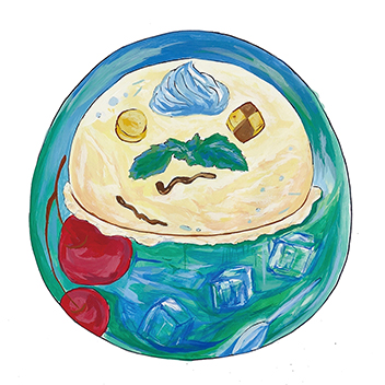 デザイン・工芸科実習「平面構成：『だるま』をデザインする」