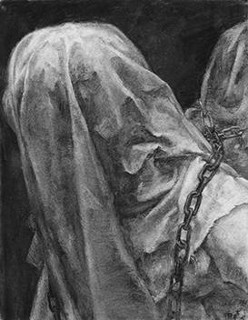 石膏デッサン／木炭