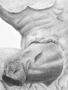 石膏デッサン／鉛筆