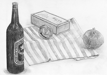 都立総合芸術高校対策授業作品／デッサン