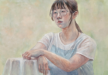 夜間部生／人物着彩／透明水彩