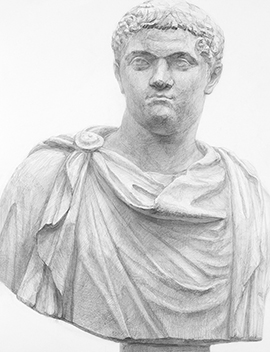 石膏デッサン／鉛筆