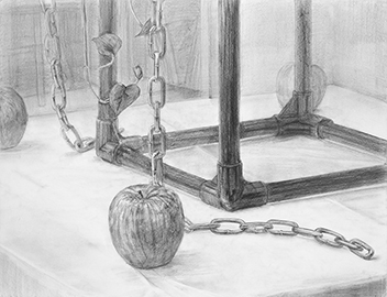 夜間部生／静物デッサン／鉛筆