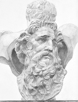 石膏デッサン／鉛筆
