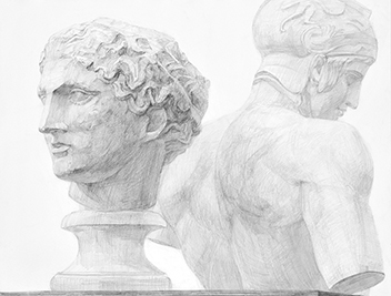 石膏デッサン／鉛筆