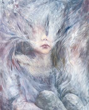 昼間部生／構成油彩「自画像」／F15