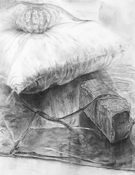 昼間部生／静物素描／木炭紙